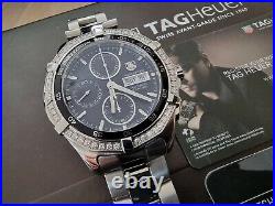 TAG Heuer mens Rare Diamond Aquaracer automatic chronograph watch CAF2014. BA0815