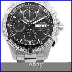 TAG Heuer mens Rare Diamond Aquaracer automatic chronograph watch CAF2014. BA0815