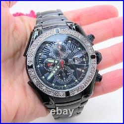 Techno Master. 45 TCW Diamond Watch -Black TM2126 Rare Edition MUST SELL