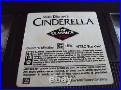 VHS Walt Disney Black Diamond CINDERELLA 1988 RARE Excellent Condition