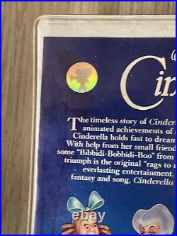 Walt Disney RARE Classic BLACK DIAMOND Cinderella VHS tape (ORIGINAL RELEASE)